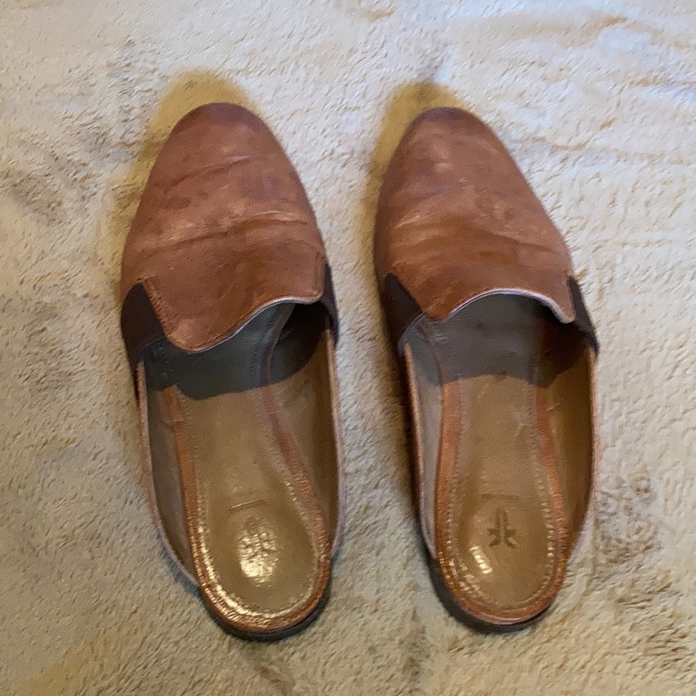 Frye -brown mules